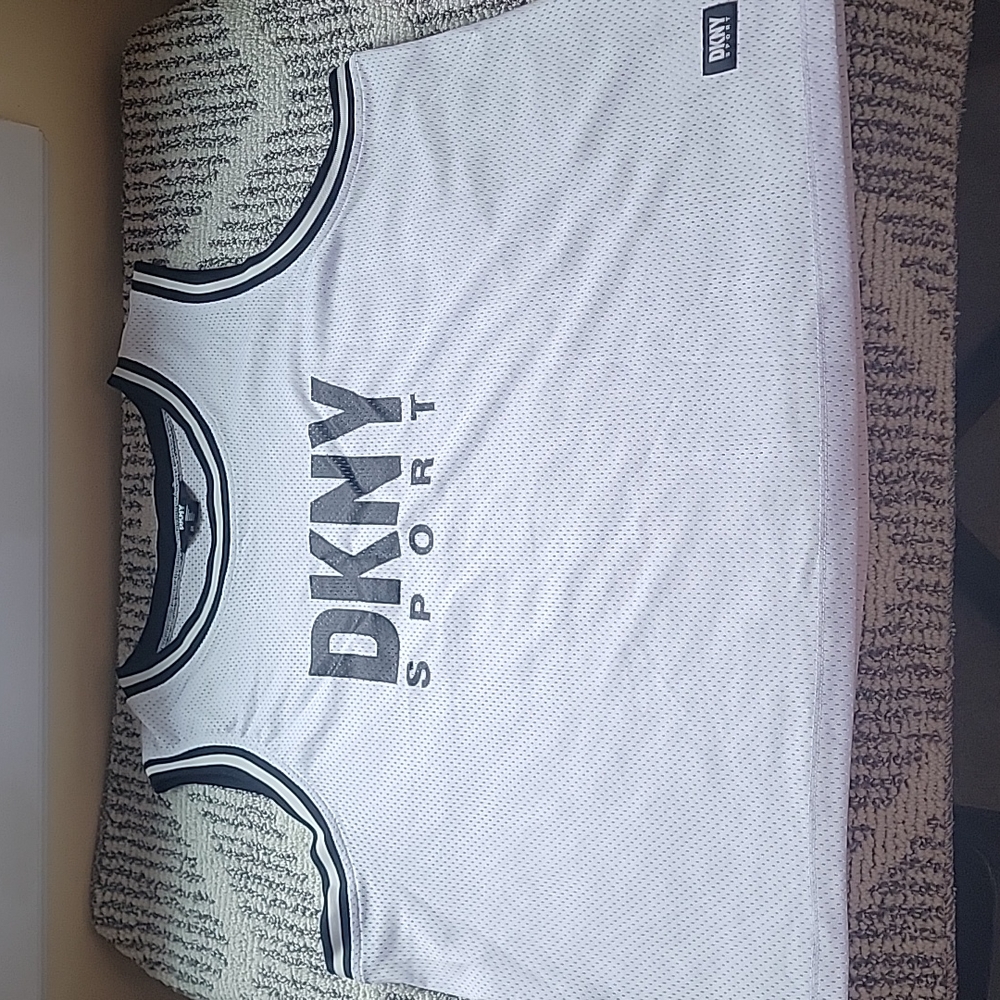 DKNY Sport White Athletic Tank Top Size 2X